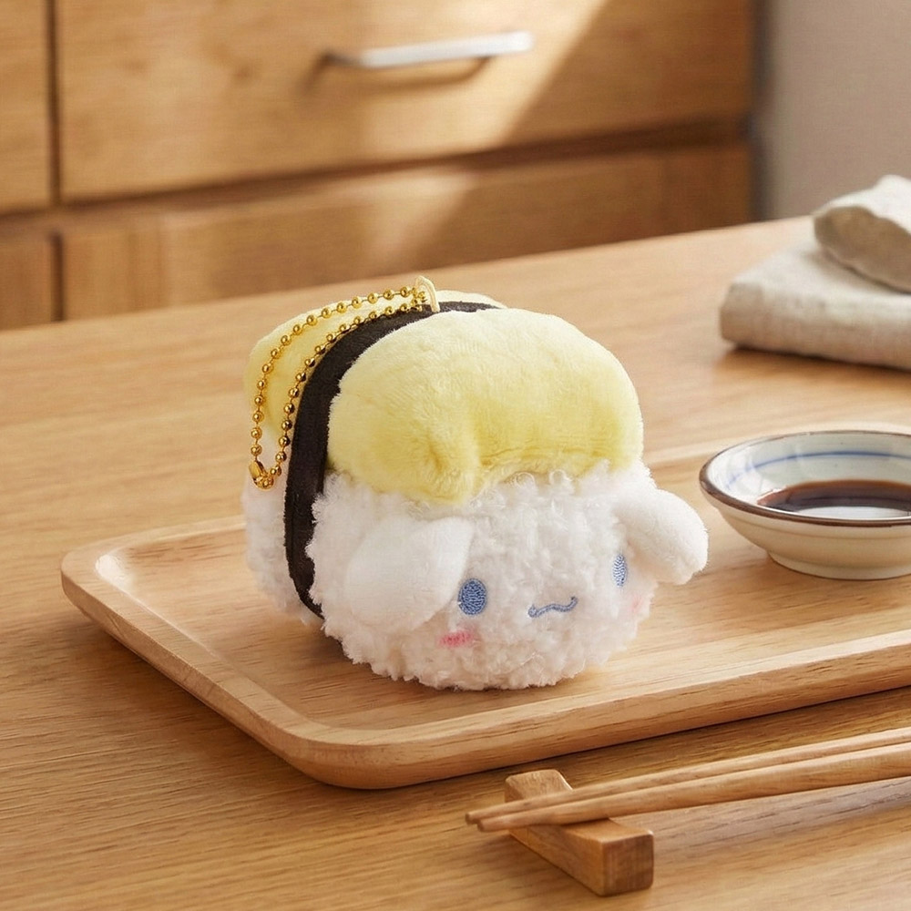 산리오 시나모롤 계란 초밥 가방고리 5cm