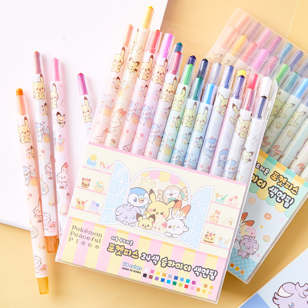 포켓몬 포켓피스 24색 슬라이더 색연필 - 랜덤