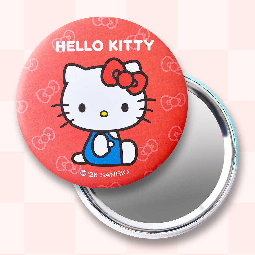 헬로키티 원형 버튼 거울