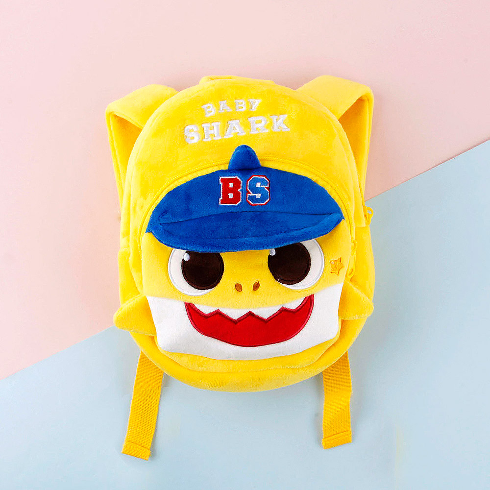 핑크퐁 아기상어 모자 배낭 - 블루