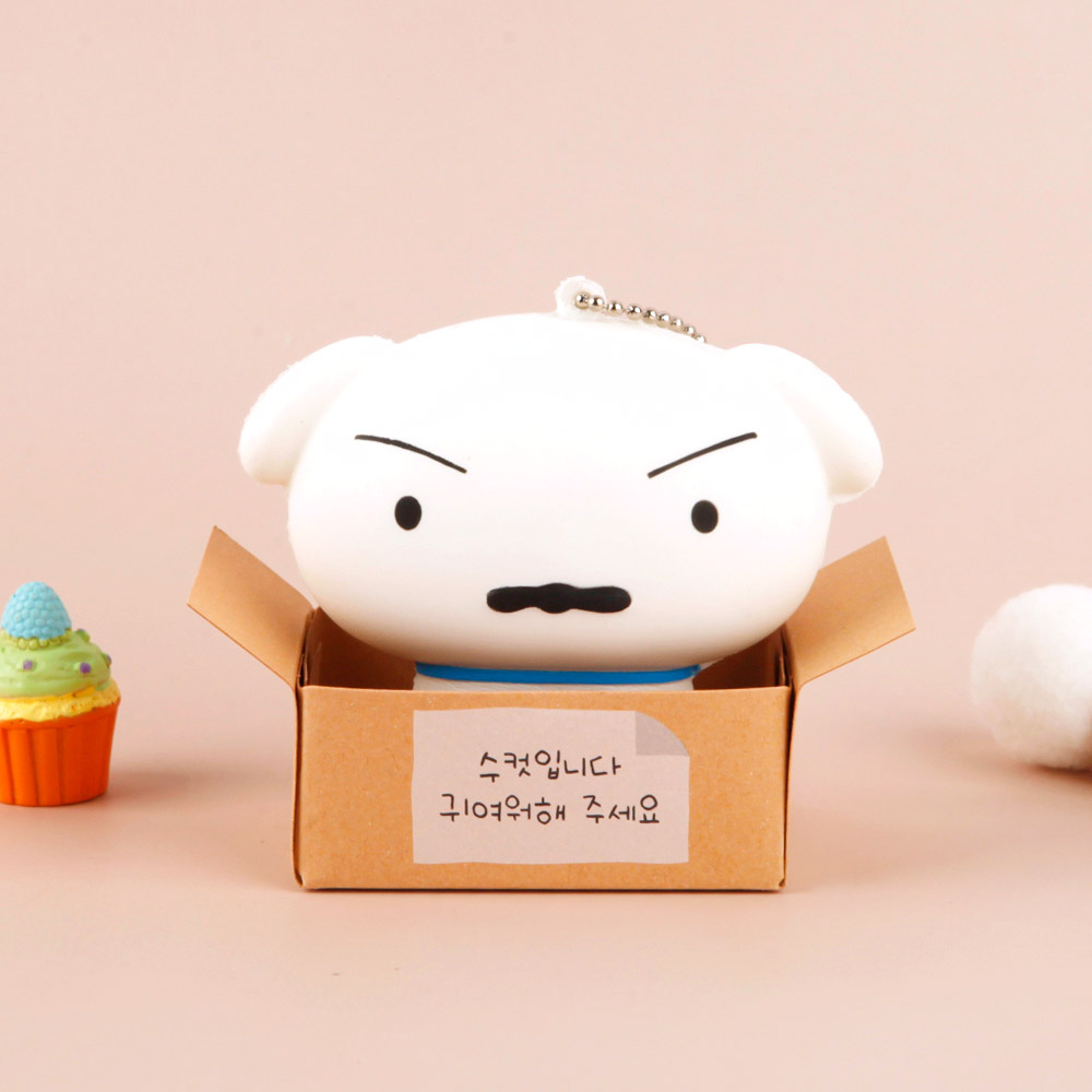 짱구 흰둥이 말랑 폭닥 스퀴시 - 상자