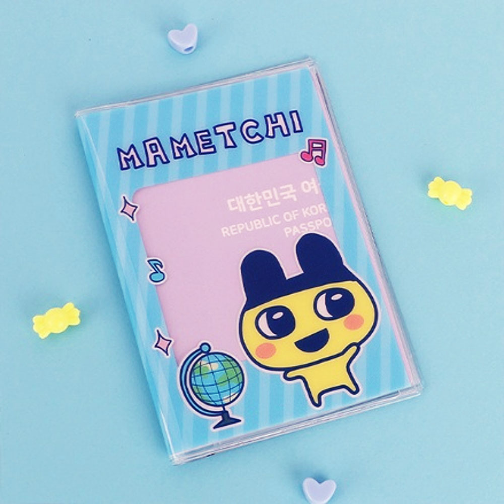 다마고치 마메치 트윙클 여권케이스 - 블루