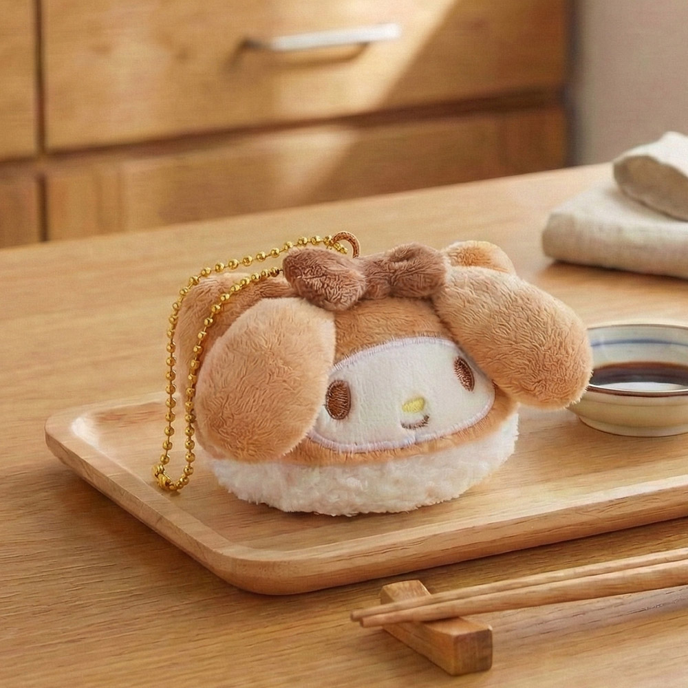 산리오 마이멜로디 유부 초밥 가방고리 5cm