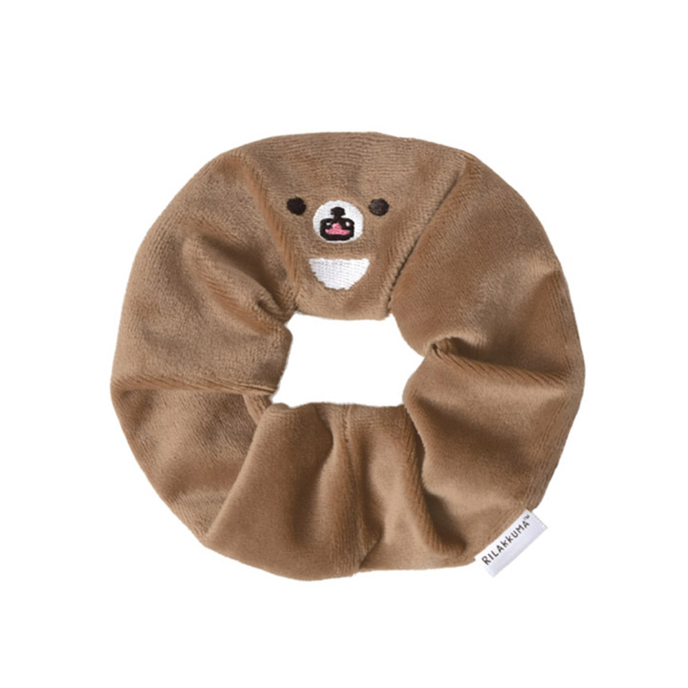 차이로이코구마 자수 스크런치