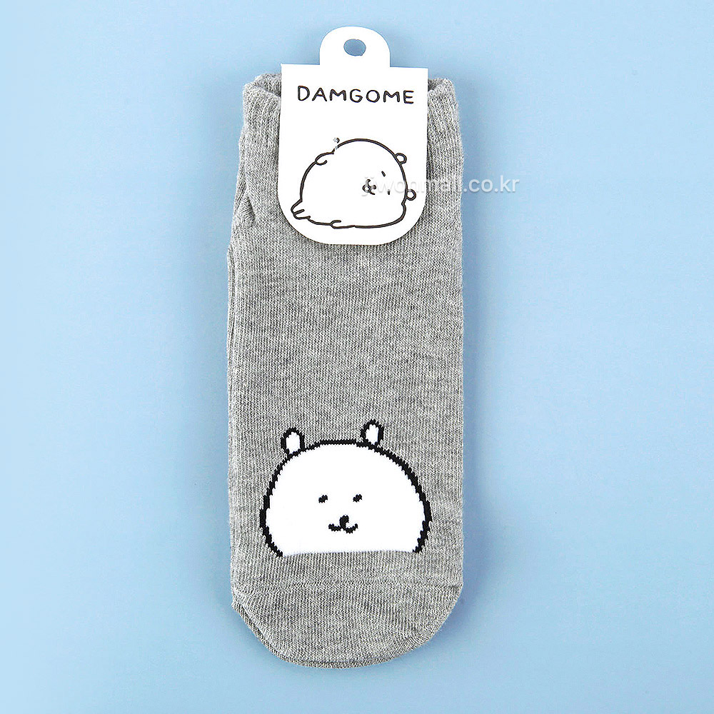 담곰이 회색 단목 양말 (여성용)