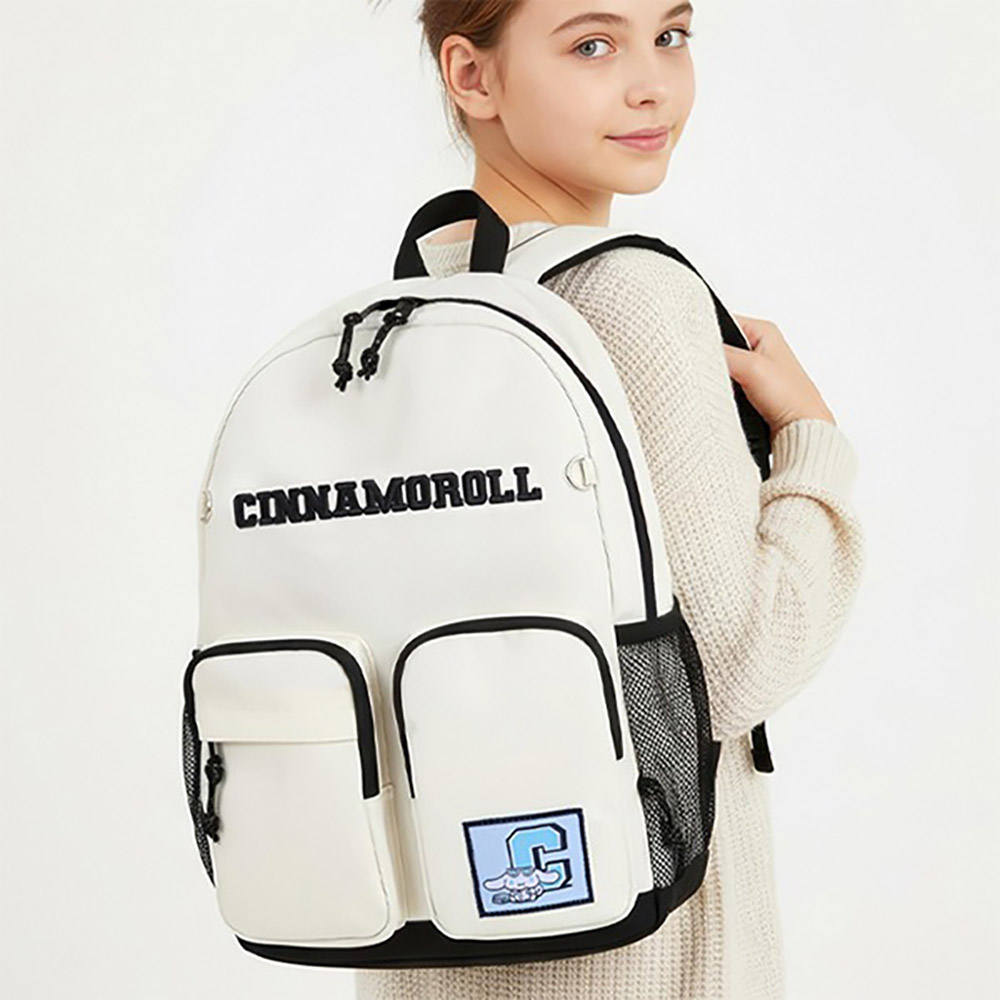 시나모롤 투포켓 백팩 - 아이보리